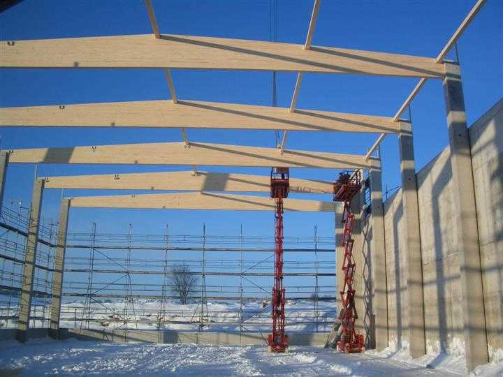 Holzgerüst für Dach